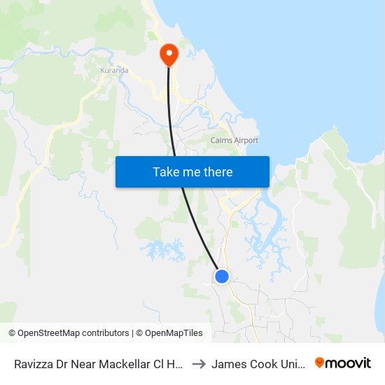 Ravizza Dr Near Mackellar Cl Hail 'N' Ride to James Cook University map