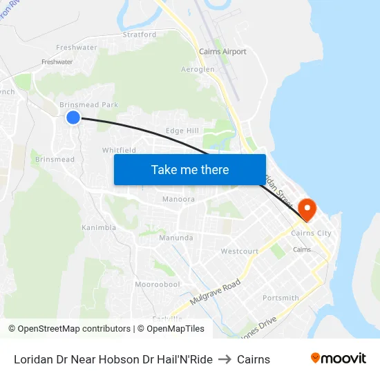 Loridan Dr Near Hobson Dr Hail'N'Ride to Cairns map
