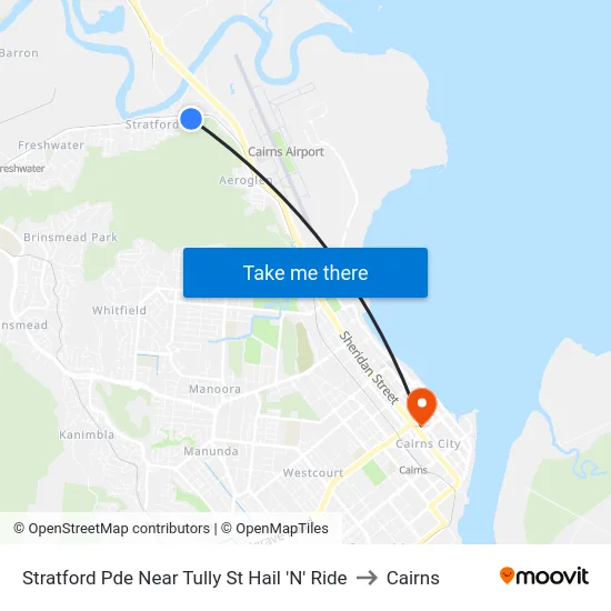 Stratford Pde Near Tully St Hail 'N' Ride to Cairns map