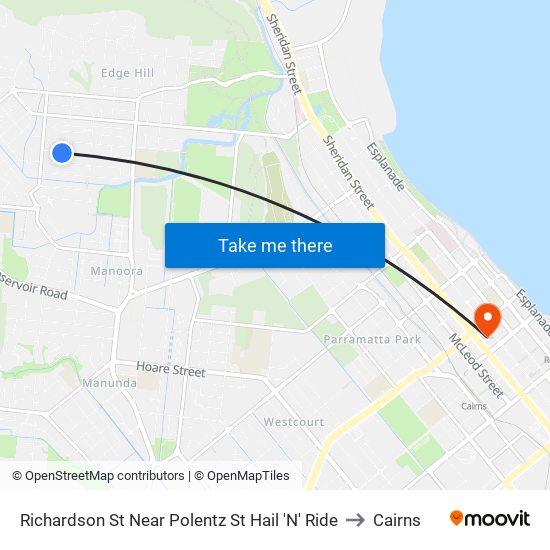 Richardson St Near Polentz St Hail 'N' Ride to Cairns map