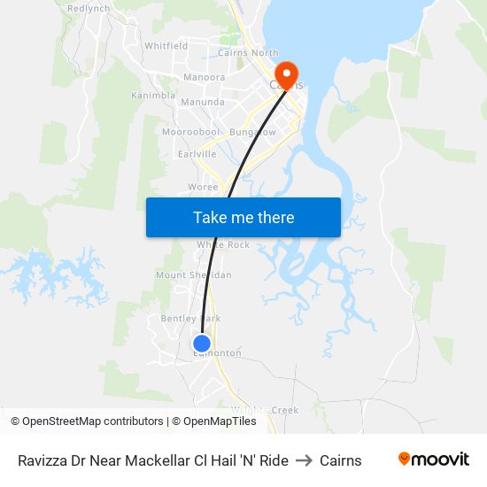 Ravizza Dr Near Mackellar Cl Hail 'N' Ride to Cairns map