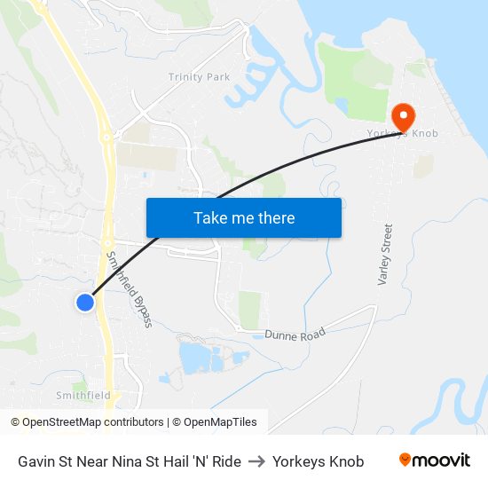 Gavin St Near Nina St Hail 'N' Ride to Yorkeys Knob map