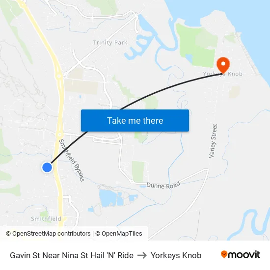 Gavin St Near Nina St Hail 'N' Ride to Yorkeys Knob map