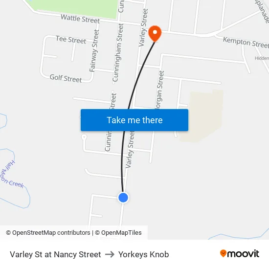 Varley St at Nancy Street to Yorkeys Knob map