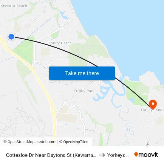 Cottesloe Dr Near Daytona St (Kewarra Beach) Hnr to Yorkeys Knob map