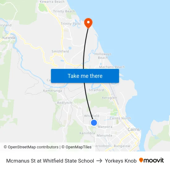 Mcmanus St at Whitfield State School to Yorkeys Knob map