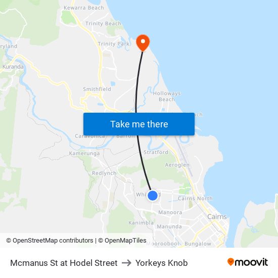 Mcmanus St at Hodel Street to Yorkeys Knob map