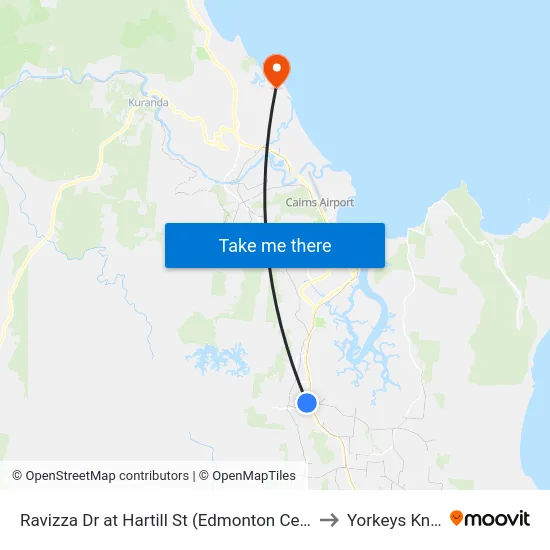 Ravizza Dr at Hartill St (Edmonton Centre) to Yorkeys Knob map