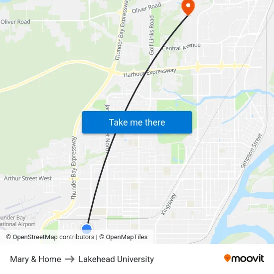 Mary & Home to Lakehead University map