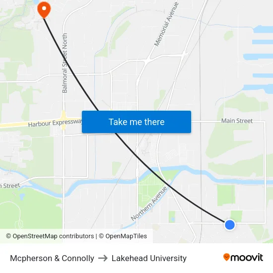 Mcpherson & Connolly to Lakehead University map