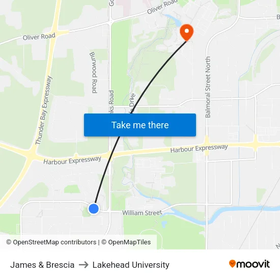 James & Brescia to Lakehead University map