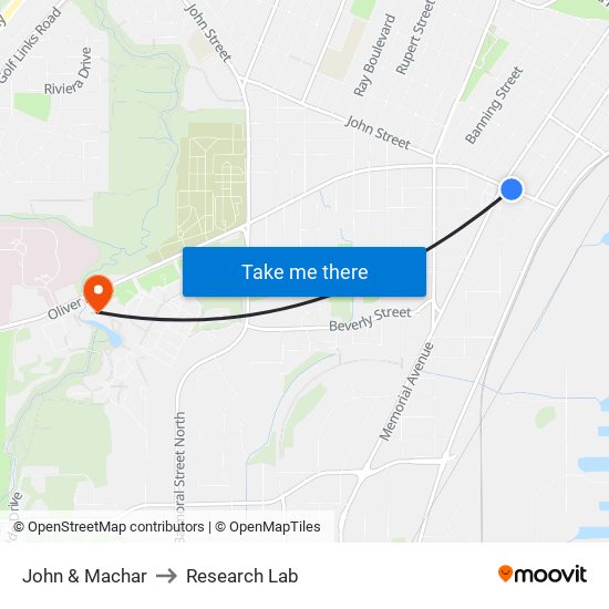 John & Machar to Research Lab map