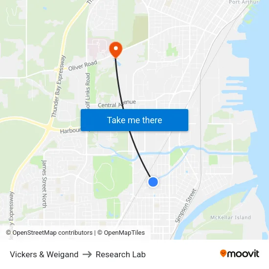 Vickers & Weigand to Research Lab map