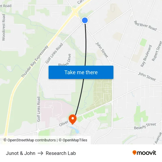 Junot & John to Research Lab map
