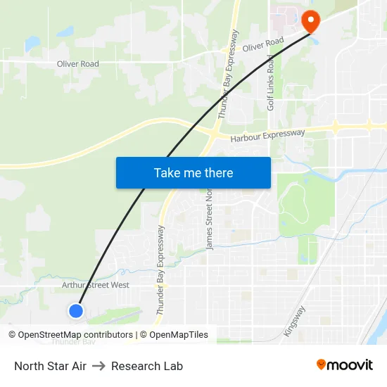North Star Air to Research Lab map