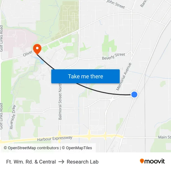 Ft. Wm. Rd. & Central to Research Lab map