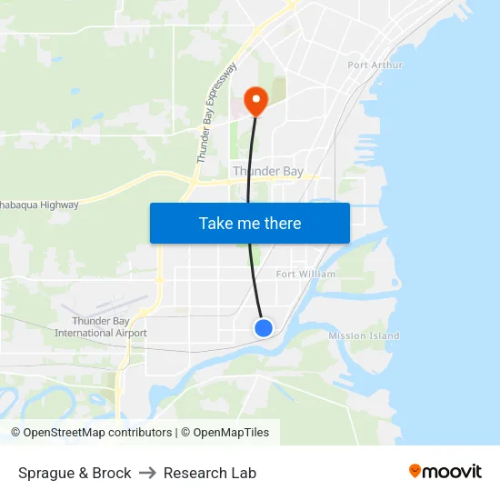 Sprague & Brock to Research Lab map