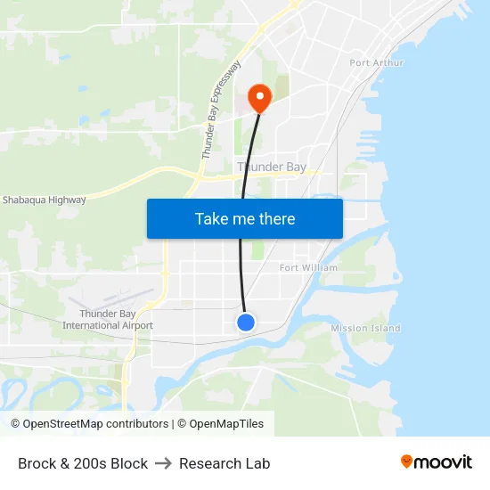 Brock & 200s Block to Research Lab map