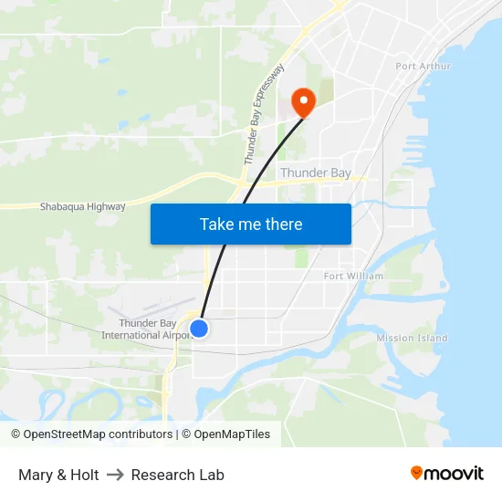 Mary & Holt to Research Lab map