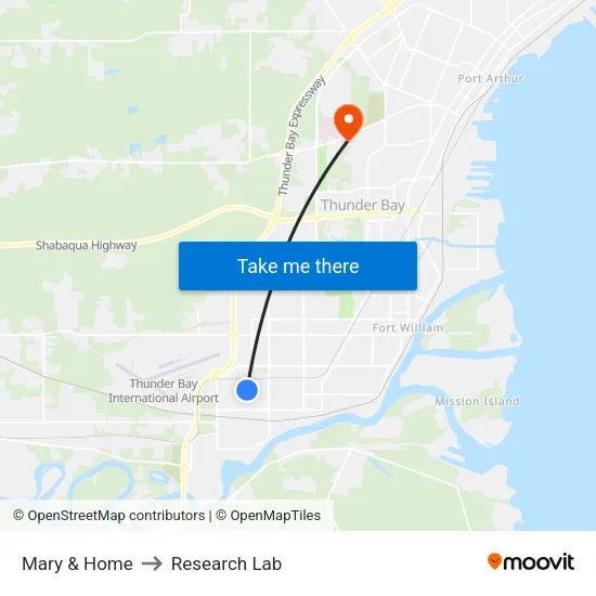 Mary & Home to Research Lab map