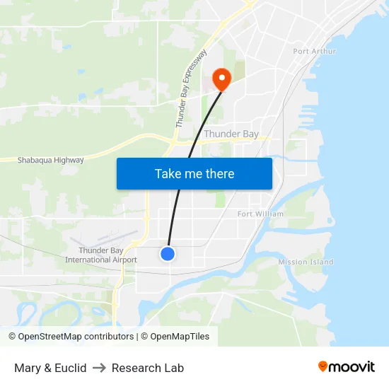 Mary & Euclid to Research Lab map