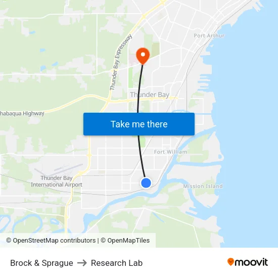 Brock & Sprague to Research Lab map