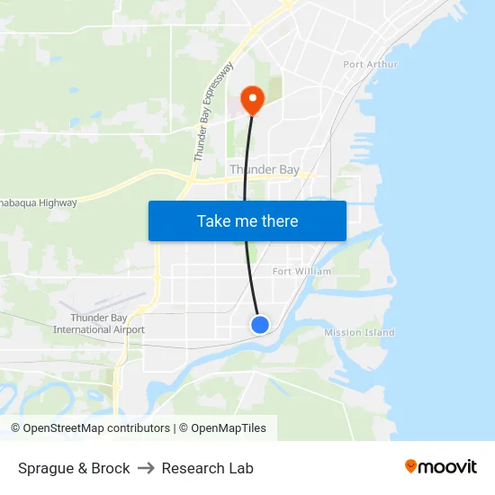 Sprague & Brock to Research Lab map