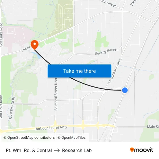 Ft. Wm. Rd. & Central to Research Lab map
