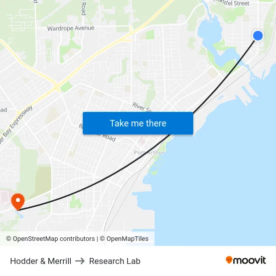 Hodder & Merrill to Research Lab map