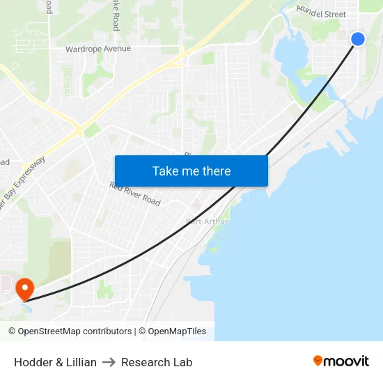 Hodder & Lillian to Research Lab map