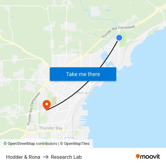 Hodder & Rona to Research Lab map