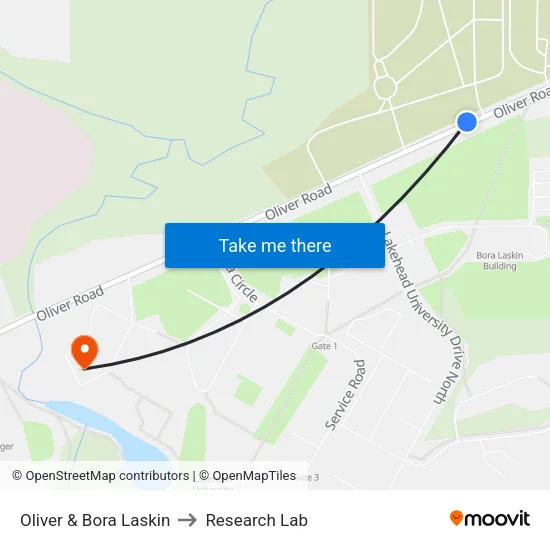 Oliver & Bora Laskin to Research Lab map