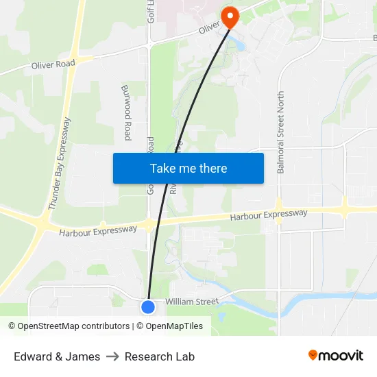 Edward & James to Research Lab map