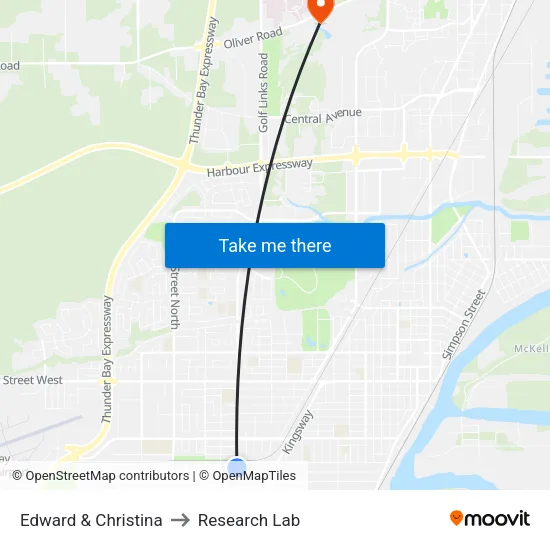Edward & Christina to Research Lab map