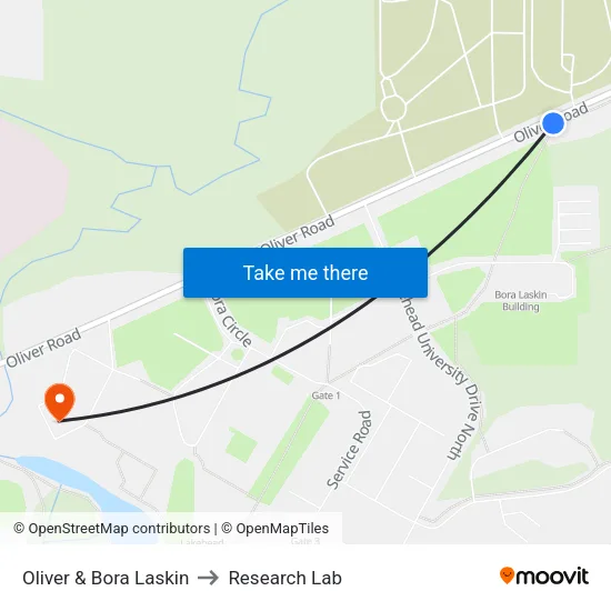 Oliver & Bora Laskin to Research Lab map