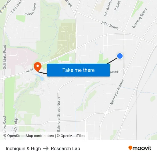 Inchiquin & High to Research Lab map