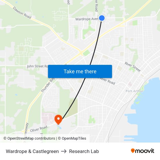 Wardrope & Castlegreen to Research Lab map