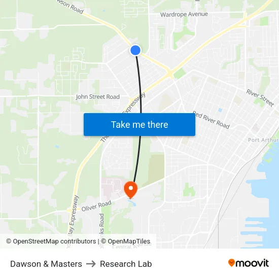 Dawson & Masters to Research Lab map