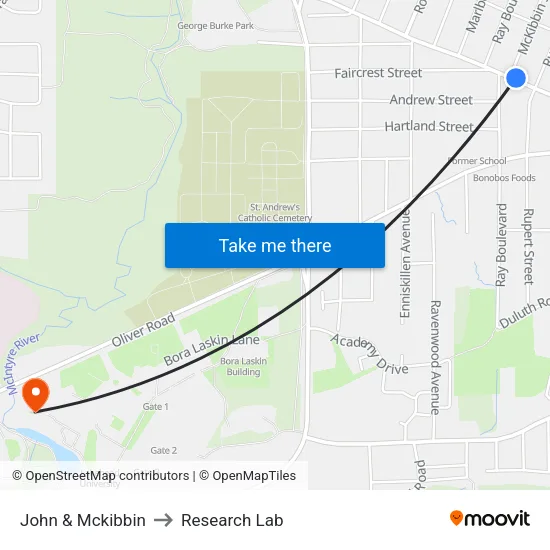 John & Mckibbin to Research Lab map