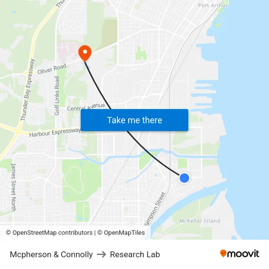 Mcpherson & Connolly to Research Lab map