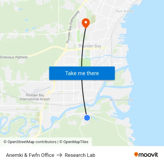 Anemki & Fwfn Office to Research Lab map