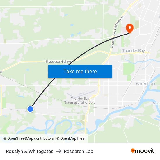 Rosslyn & Whitegates to Research Lab map