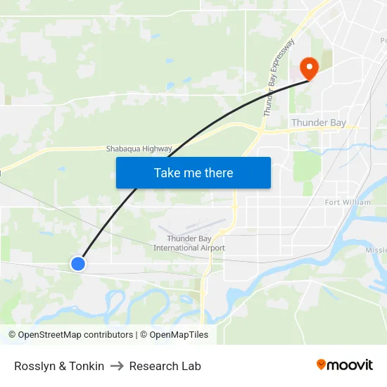 Rosslyn & Tonkin to Research Lab map