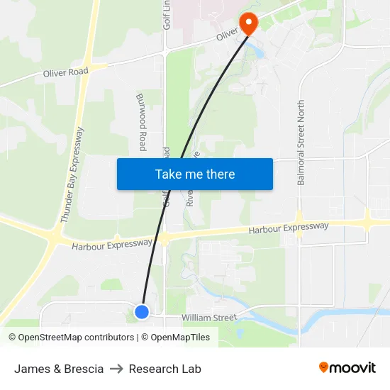 James & Brescia to Research Lab map