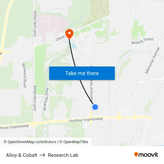 Alloy & Cobalt to Research Lab map