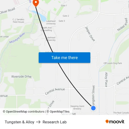 Tungsten & Alloy to Research Lab map
