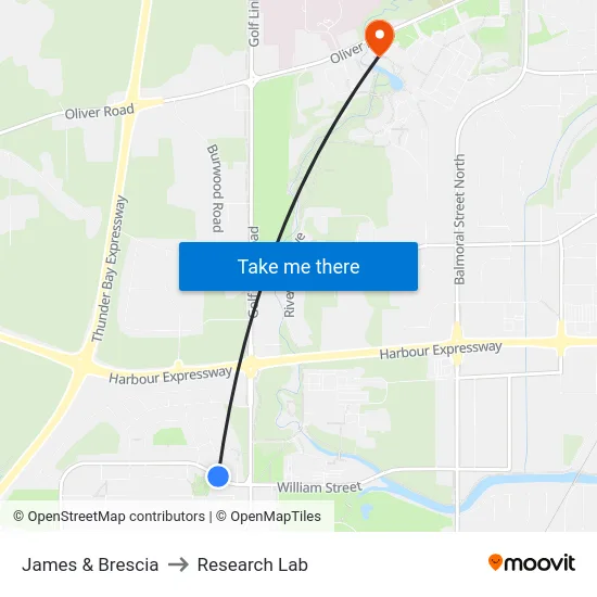 James & Brescia to Research Lab map