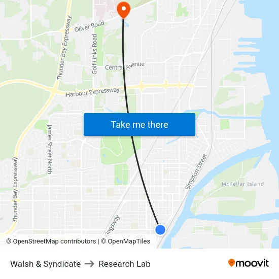 Walsh & Syndicate to Research Lab map