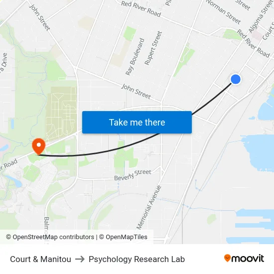 Court & Manitou to Psychology Research Lab map