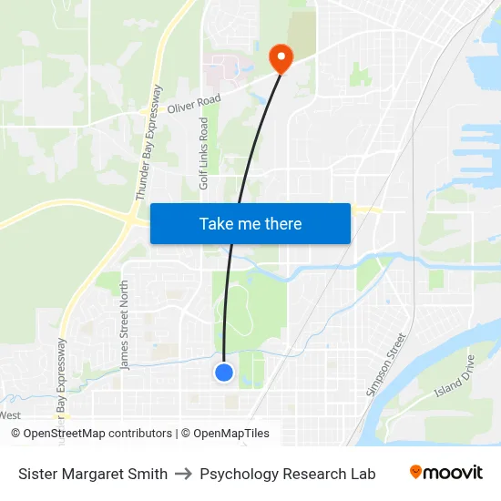 Sister Margaret Smith to Psychology Research Lab map